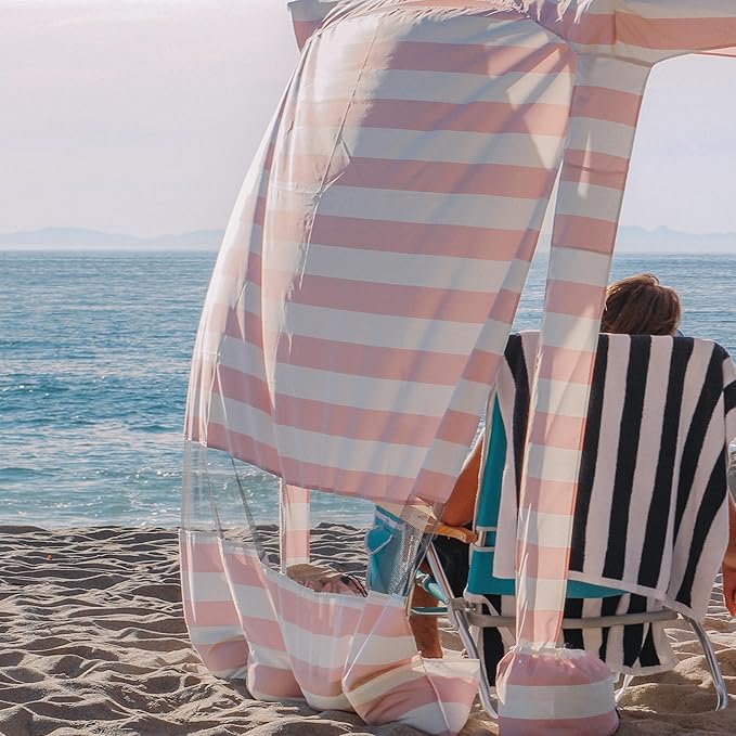 AMMSUN Beach Cabana Sidewall, Additional Privacy Sunwall for AMMSUN 6.2'×6.2' Beach Cabana, Easy Set Up and Take Down