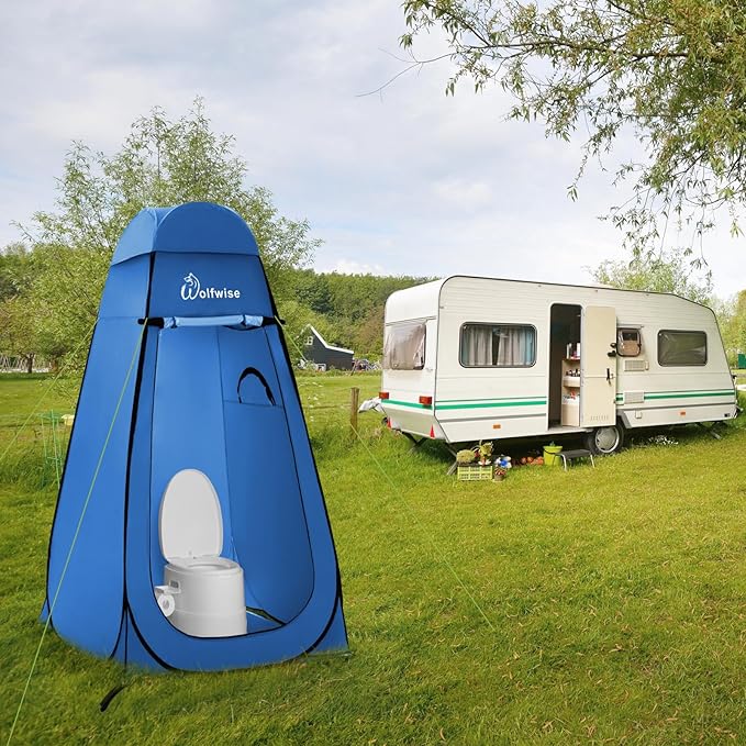 WolfWise Pop Up Privacy Shower Tent Portable Outdoor Sun Shelter Camp Toilet Changing Dressing Room