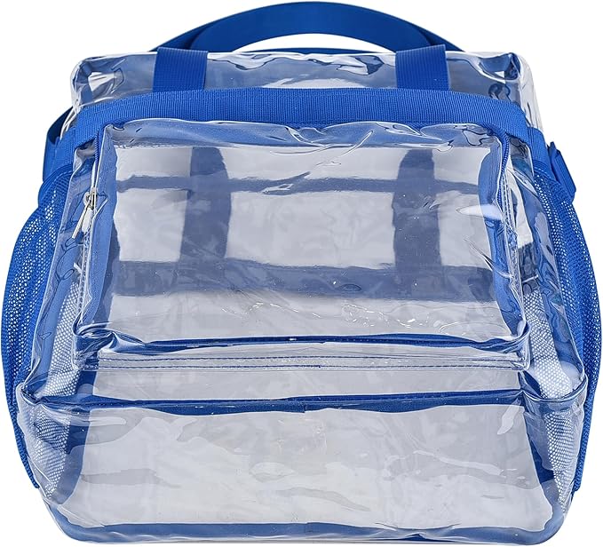 USPECLARE Clear Tote Stadium Approved, Security Travel & Gym Clear Bag for Work Sports Games Concerts