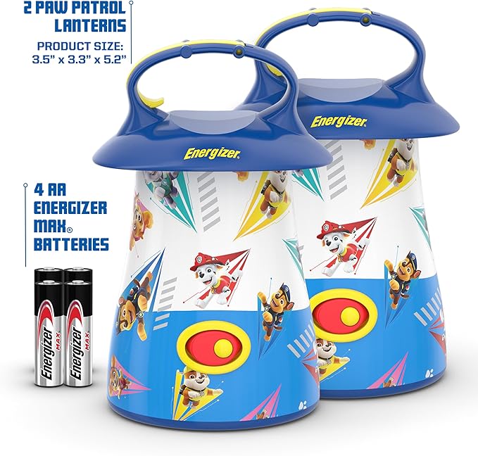 Energizer PAW Patrol Lanterns (2-Pack), Paw Patrol Toys for Boys and Girls, Great Lightweight LED Lantern for Kids (Batteries Included)