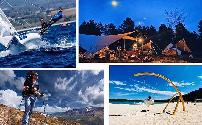 Multi-Purpose Climbing Rope - 8/10/12mm x 5/10/20/30m, Ideal for Rappelling, Boating, Tree Swing, and Sailing