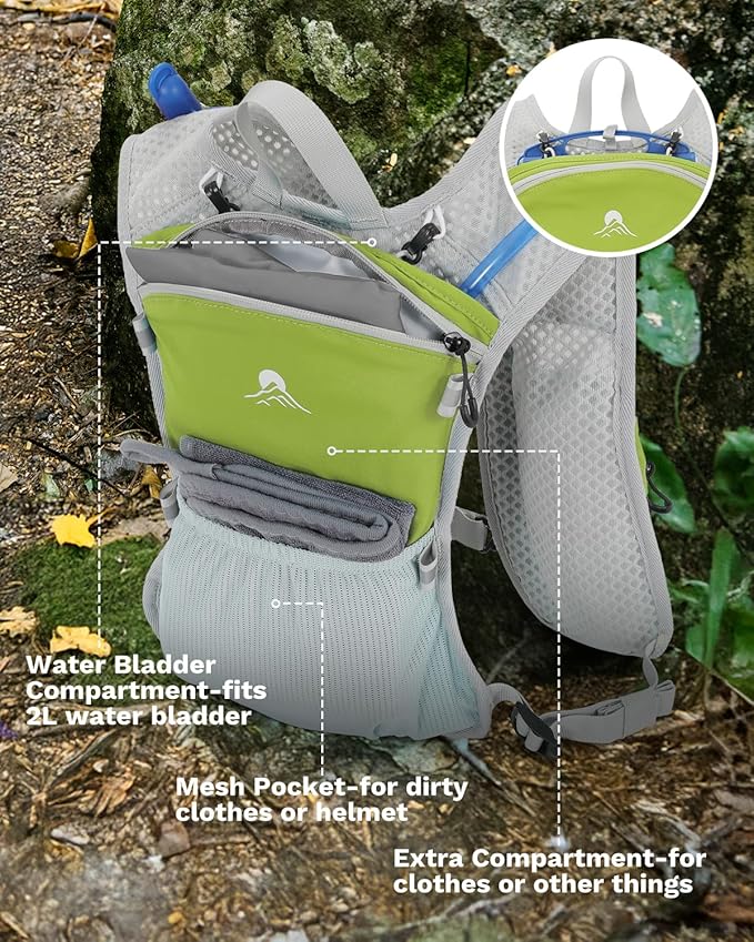 Running Vest for Women and Men, Hydration Backpack for Runners, Trail, Hiking, Biking and Walking, with Front Phone Holder, Adjustable Chest and Waist Strap