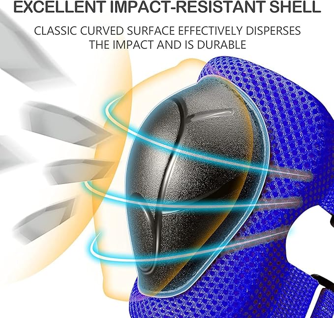 Kids Bike Helmet Set, CPSC Certified with Knee Pads Elbow Pads Wrist Guards,Adjustable Helmet for Ages 3-5-8-15 Toddler Kids&Youth,Bicycle Skateboarding…