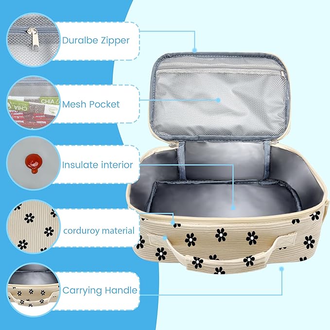 RLGPBON Kids Lunch Bag,Insulated Lunch Box for Girls Boys,Lunch Bag Toddler Teen,School Daycare Cute Travel bags