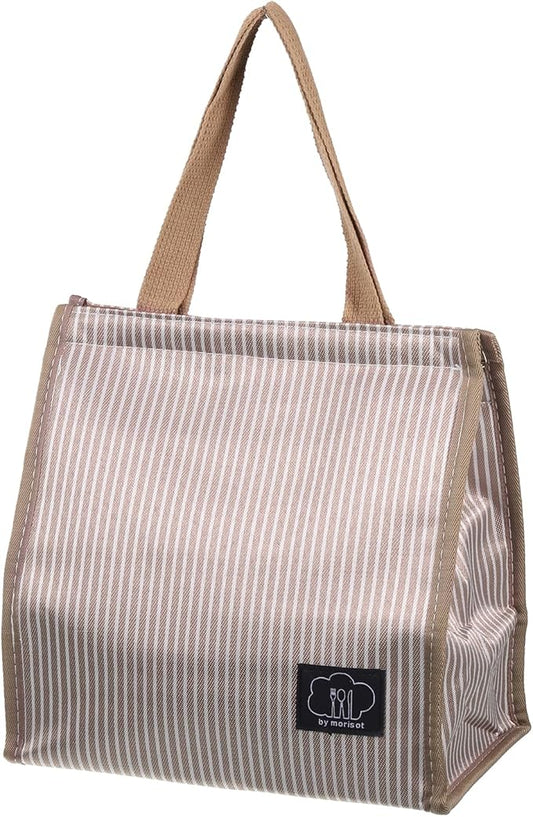 PATIKIL Insulated Lunch Bag, Oxford Cloth Waterproof Lunch Tote Bag Thermal Portable Lunch Box Food Container for Work Office Picnic Outdoor, 10.24"x6.69"x10.24", Brown