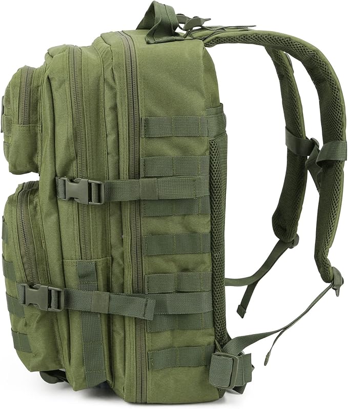 REEBOW GEAR Military Tactical Backpack Large Army 3 Day Assault Pack Molle Bag Boys Backpacks for School Army Green