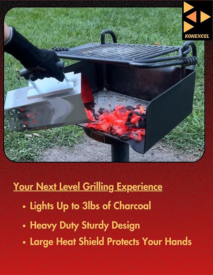 SET of Charcoal Chimney Starter & 130 PCS Fire Starters, Heavy Duty Charcoal Starter (XXL Size) & Natural Wooden Fire Starters for Grill, BBQ, Campfires, Fireplace; Optimized for Rapid Fire (130 PCS)