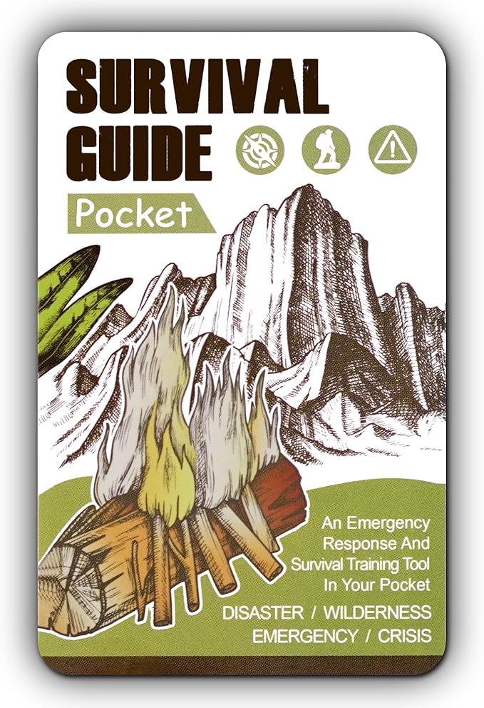 Tiny Pocket Survival Guide EDC Survival Kits Military Grade for Field Emergency, First Aid, Disaster, and Rural Urban Preparedness