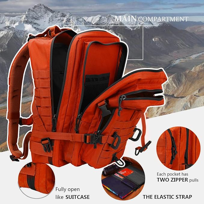 MOLLE Assault Pack, Tactical Backpack Military Army Camping Rucksack, 3-Day Pack