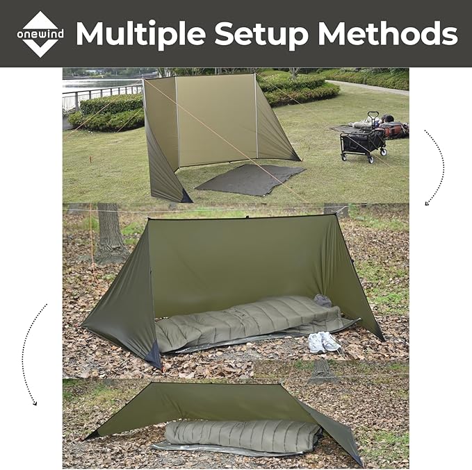 Onewind Camping Shelter with Mosquito Net, Ultralight, for Camping, Hiking, Backpacking