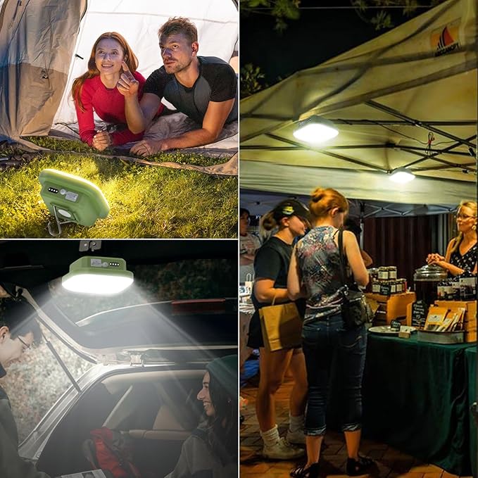 LED Camping Lights, 12000mAh Rechargeable Lanterns, 5 Lighting Modes Camping Tent Light, PD 3.0 Fast Charging PowerBank, IP54 Waterproof Portable Red Flashlight for Power Outage