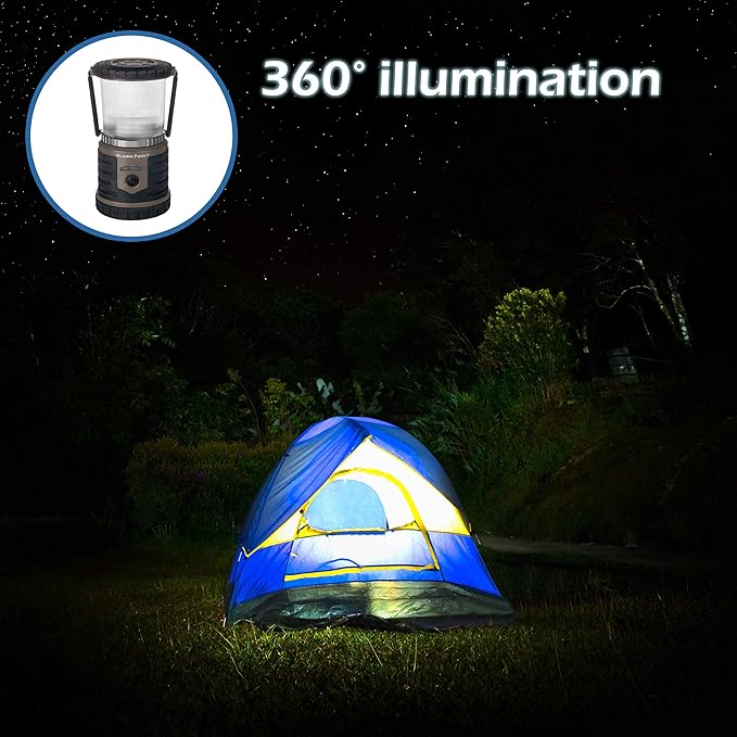 Blazin Bolt Rugged USB Rechargeable Lantern | 600 Lumen | 500 Hours of Light | Giant 12000mAh Power Bank | 6 Modes | Camping, Emergency, Power Outage, Storm, Blizzard, Hurricane Survival