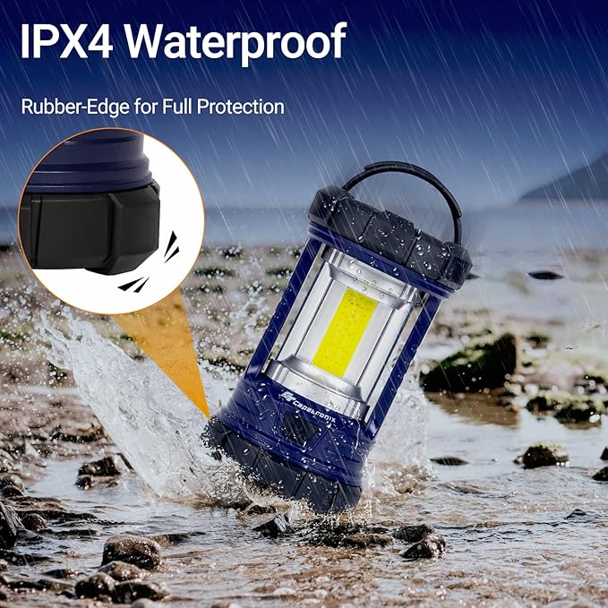 Camping Lantern, 3200LM LED Lanterns for Power Outages, 4600mAh Phone Charger & Rechargeable Lantern, 5 Light Modes Camping Lights & Lanterns for Hurricane/Emergency, CT CAPETRONIX Camping Accessories