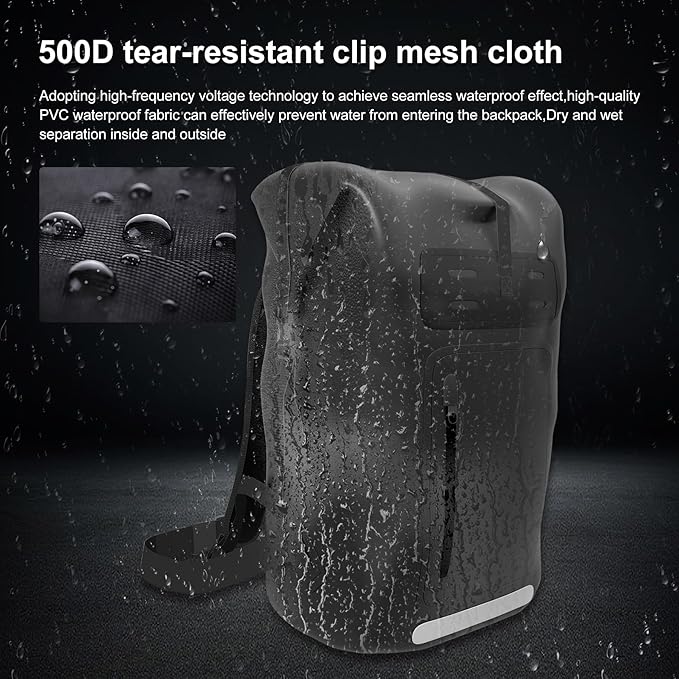 Waterproof Backpack，Heavy Duty Hiking Backpack，35/55/85L dry bag backpack waterproof for Men，Roll-Top Closure，for Kayaking, Travel, Hiking, Fishing, Camping, Motorcycles (yellow, 85L)