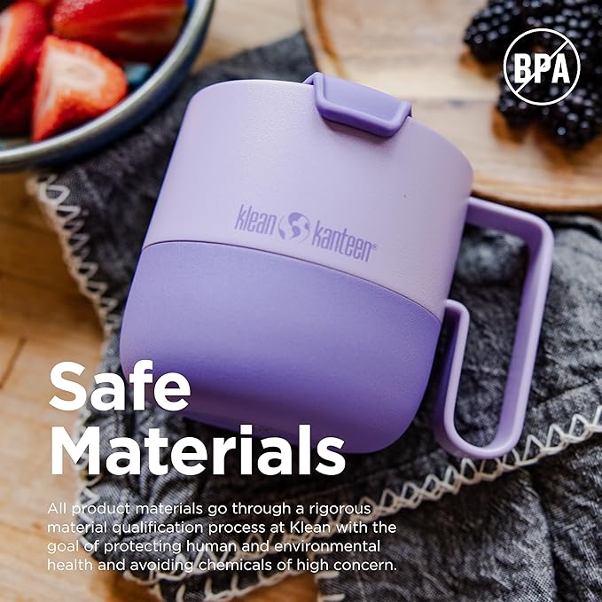 Klean Kanteen Rise Tumbler - Insulated Stainless Steel Tumbler w/ Flip Lid, 16 oz, Lilac