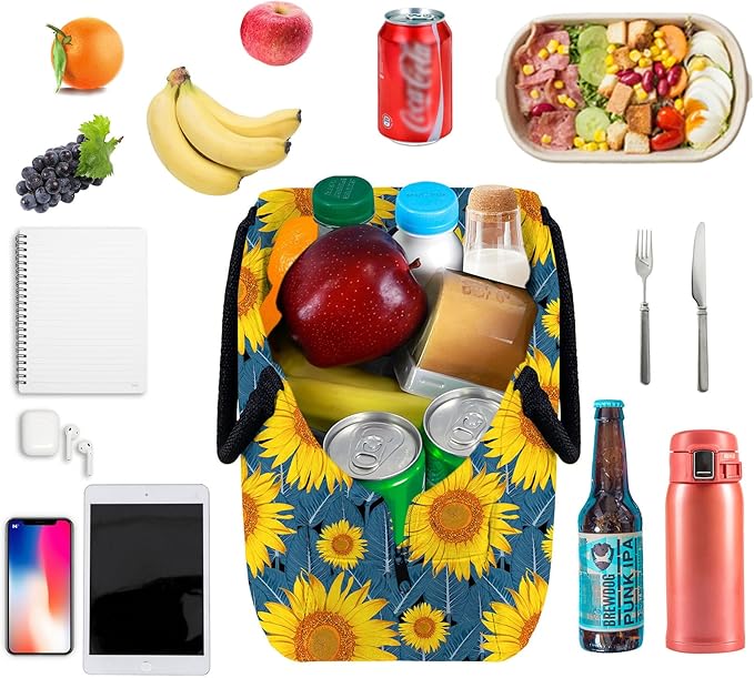 Cute Lunch Bag Women with Placemats, Insulated Lunch Box for Women, Placemats Keep Clean and Hygienic Durable Leakproof Thermal Bag High Capacity for Travel Picnic Insulated Lunch Bag