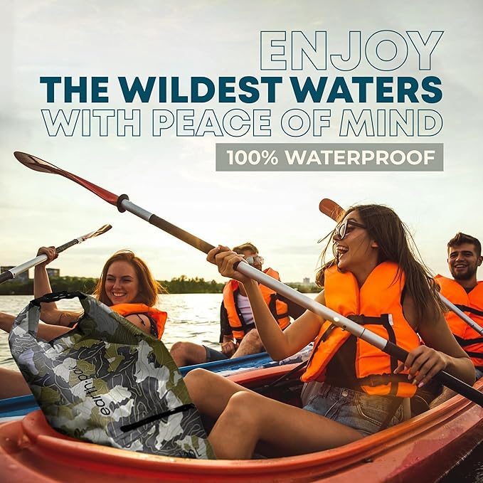 Earth Pak Waterproof Dry Bag with Zippered Pocket - Waterproof Dry Bag Backpack Keeps Gear Dry