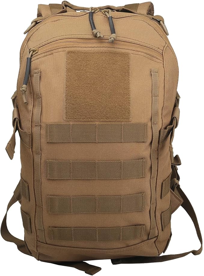 Small Tactical Backpack Military Daypack 12L Molle Bag Rucksack Army Daypack for Outdoor,Hiking,Camping,Travel (Tan)