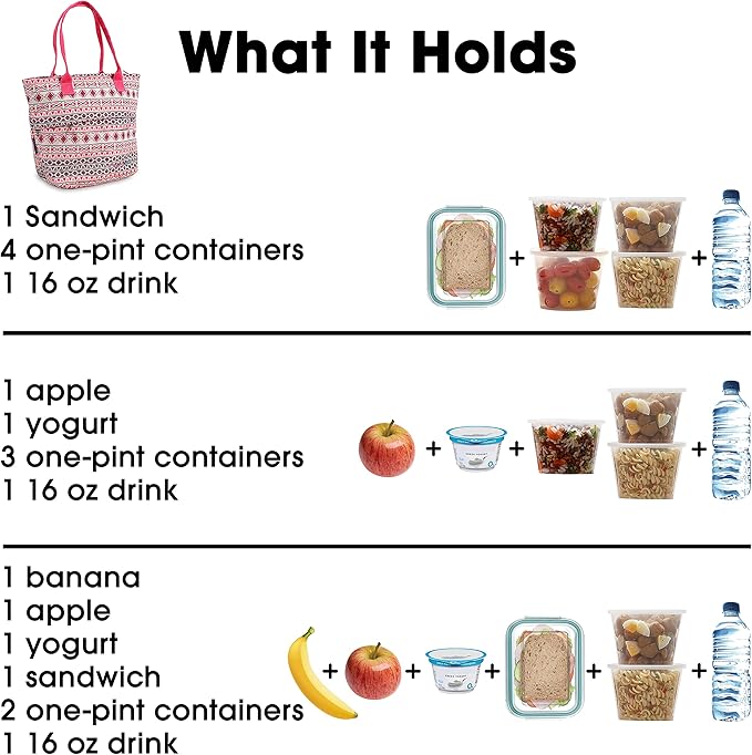 J World New York Lola Tote Bag Insulated Lunch-Box for Women, Skandi Pink, One Size