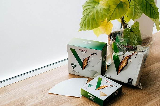 Hario V60 Paper Coffee Filter, Size 03, Natural, 40ct Box