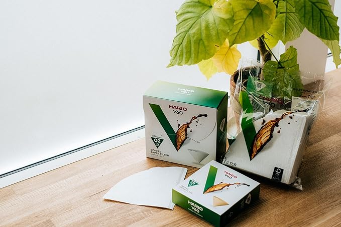 Hario V60 Paper Coffee Filter, Size 02, Natural, 40ct Box