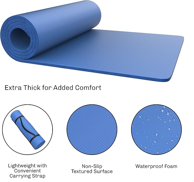 Foam Sleeping Pad - Lightweight Waterproof Camping Mat with Carrying Handle for Cots, Tents, Hiking, and Sleepovers by Wakeman