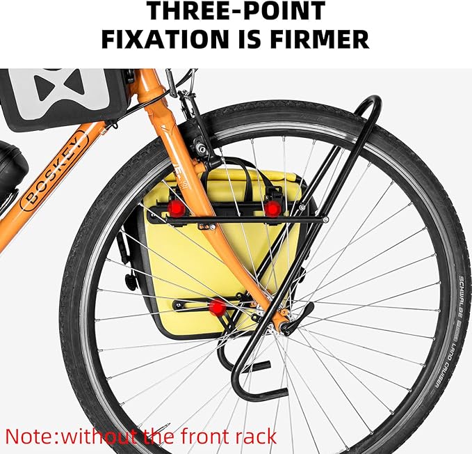 ROCKBROS Front Roller Panniers Bag Front Rack Bike Bag Sturdy Shelf Package with Carrying Handle & Free Shoulder Strap for Touring Picnic Commuting 1 Pair