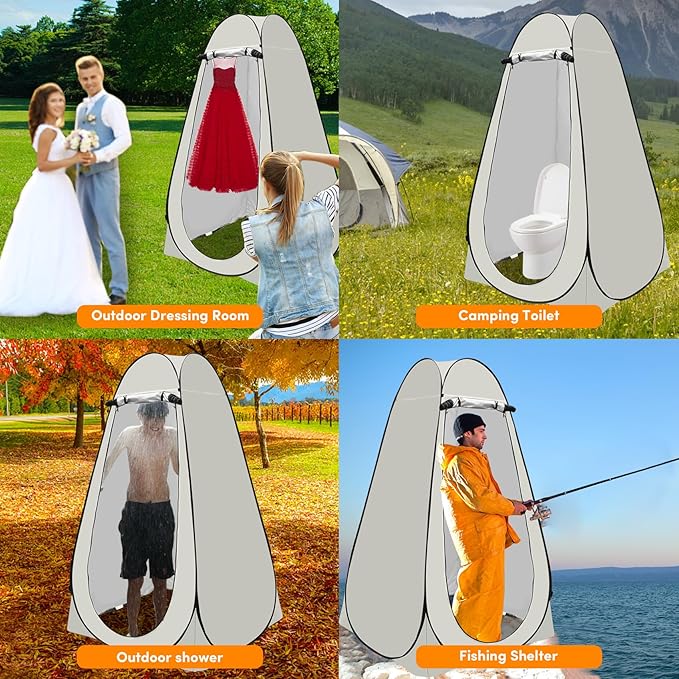 Pop Up Privacy Tent Shower Tent Changing Tent Portable Outdoor Camping Bathroom Toilet Tent Changing Dressing Room Privacy Shelters Room for Hiking and Beach Sun Shelter Picnic Fishing- Waterproof