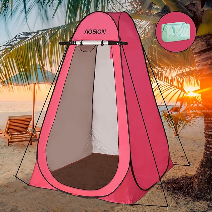 AOSION Privacy Shower Tent,Pop Up Changing Tent,Camp Bathroom Changing Dressing Room,Sun Sunshade Canopy Outdoor Rain Shelter for Camping Hiking Beach Picnic Fishing.