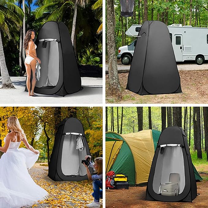 Pop Up Tent Upgrade Privacy Shower Tent Portable Outdoor Sun Shelter for Toilet Camping Biking Beach with Carry Bag