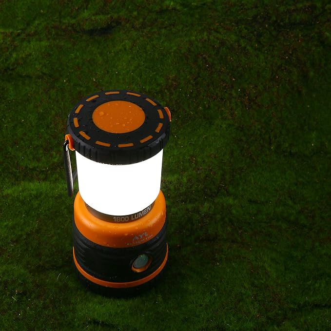 LED Camping Lantern, Battery Powered LED 1800LM, 4 Camping Lights Modes, Perfect Lantern Flashlight for Hurricane, Emergency Light, Storm, Power Outages, Survival Kits, Hiking, Fishing, Home and More