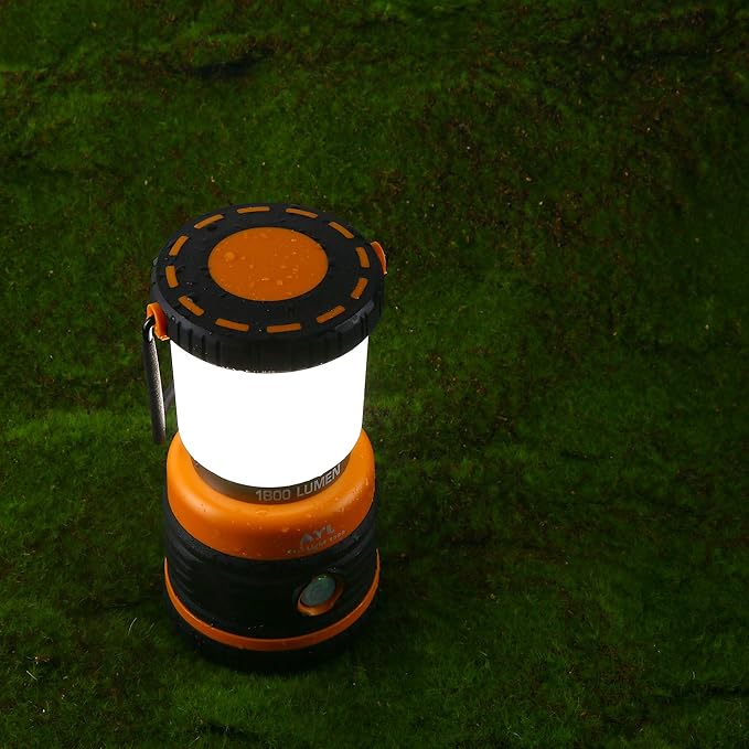 LED Camping Lantern, Battery Powered LED 1800LM, 4 Camping Lights Modes, Perfect Lantern Flashlight for Hurricane, Emergency Light, Storm, Power Outages, Survival Kits, Hiking, Fishing, Home and More