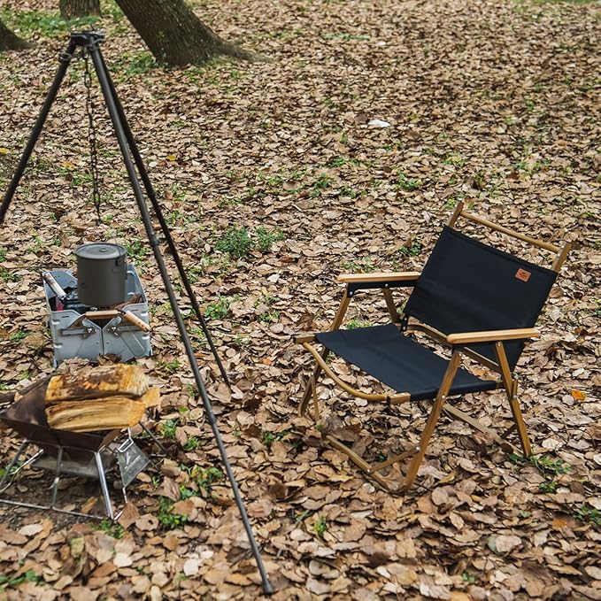 Naturehike MW02 Foldable Chair - Outdoor Furniture Kermit Aluminum Portable Folding Chair Great for Camping Picnic Park (Black, Regular)