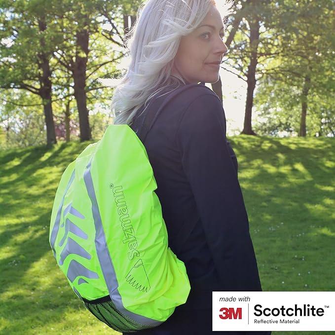 Salzmann Reflective Backpack Cover | High Visibility, Waterproof & Weatherproof | Ideal for Cycling, Running & Hiking