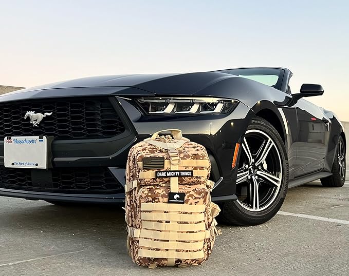 45L Elite Tactical Backpack | 3X Stronger Work & Military Backpack | Water Resistant and Heavy Duty | 3 Day MOLLE Bug Out Bag (Sand Storm)