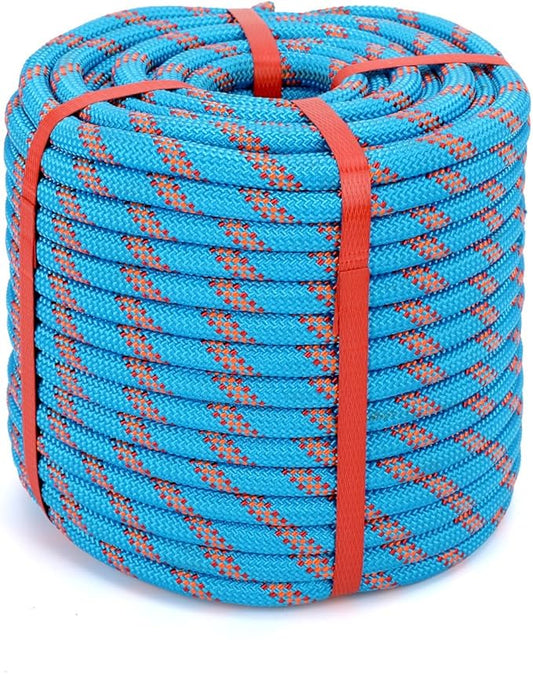 Arborist Rope Climbing Rope Outdoor Rope Sailing Rope Heavy Duty Rope 1/2 Inch Rope 48 Strands Bull Rope for Construction Climbing Swing Sailing