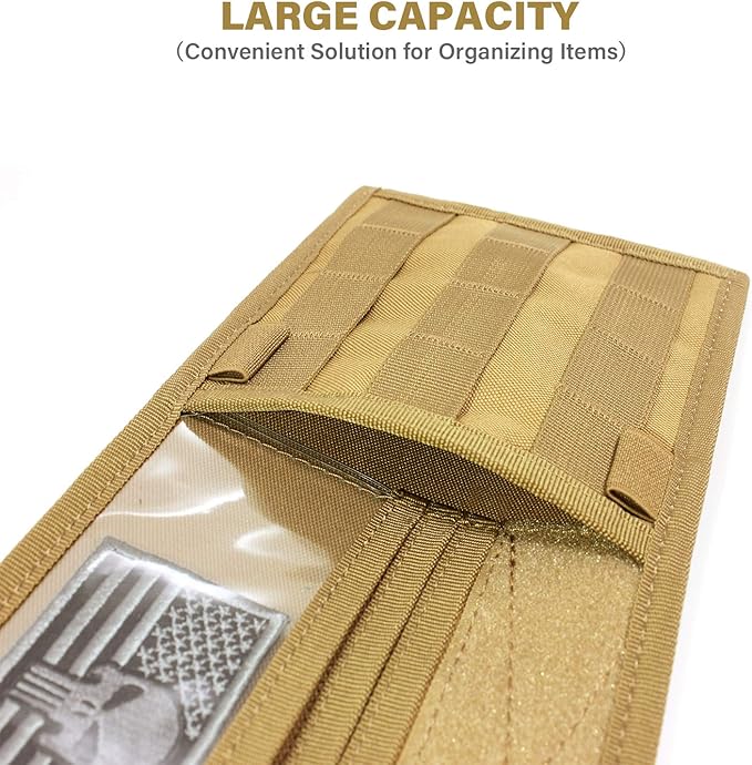 WYNEX Molle Visor Panel Organizer, Tactical Car Sun Visor Cover Molle Webbing Compatible Vehicle Visor Storage Holder Pouch