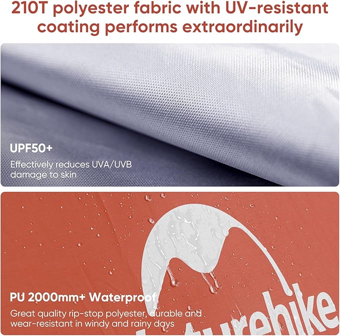 Naturehike Camping Tent, 2/3 Person Double Layer, Instant Easy Setup, Waterproof PU2000mm, 54 MPH Wind Resistance, UPF 50+, Outdoor Tent for Camping, Festivals, Backyard, Sleepovers