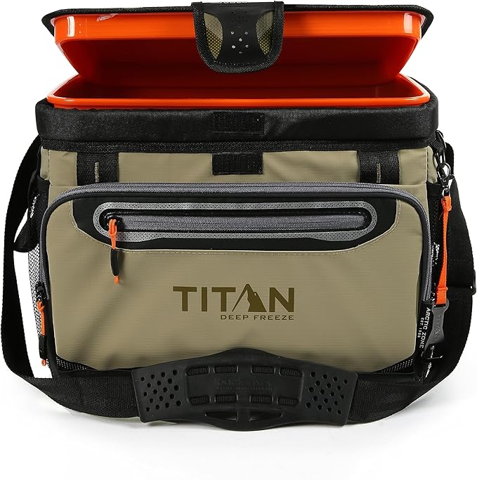 Arctic Zone Titan Deep Freeze Cooler - Zipperless Hardbody Cooler - Small & Large Capacity- Beach & Camping Cooler - Deep Freeze Insulation, HardBody Liner, and SmartShelf