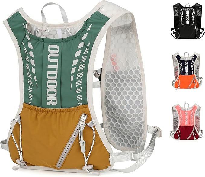 5L Hydration Backpack for Women and Men - Lightweight Running Vest with 1.5L Water Bladder, Water Backpack for Hiking, Running, Biking, Cycling and Rave, Adjustable Straps