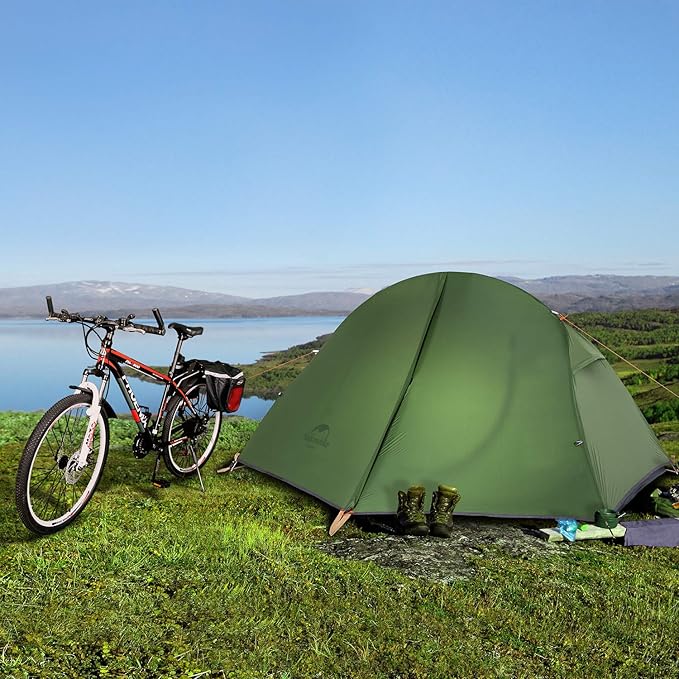 Naturehike Bikepacking 1 Person Tent, Waterproof Easy Set up Free Standing Single Person Tent, Lightweight Backpacking Tent for 1 Person, One Person Tent with Footprint Included
