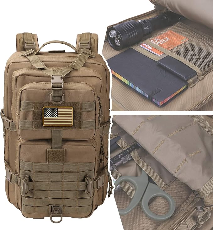 MOLLE Assault Pack, Tactical Backpack Military Army Camping Rucksack, 3-Day Pack