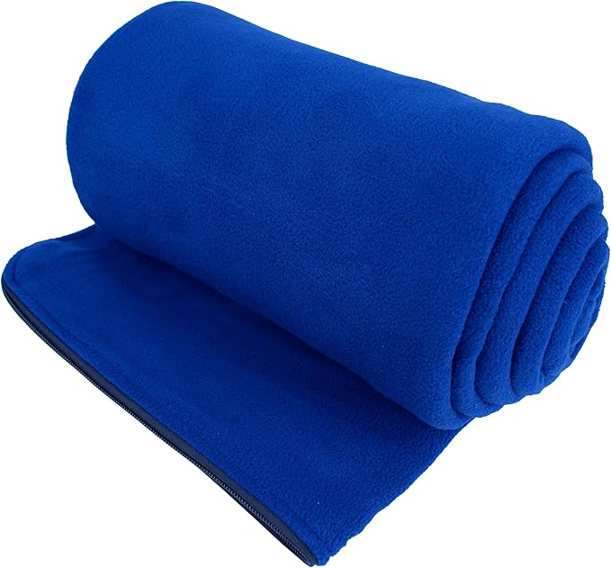 OSAGE RIVER Sleeping Bag Liner, Microfiber Fleece Travel Sheet Sleep Sack for Camping Travel Backpacking, Lightweight Zippered Sleeping Bag Inner Liner, Adults & Kids