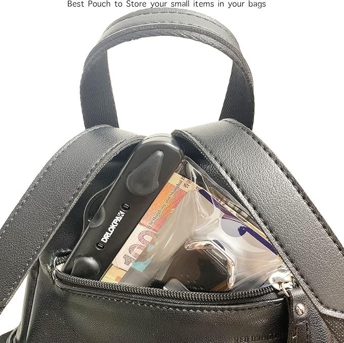 DRLOKPAK Submersible Waterproof Wallet Surf Dry Car Key FOB Case Bag 2Pack Waterproof Pouch Holder For Key Credit Door Ship Card Cash ID Driver Fishing Hunting License(Clear＋Clear