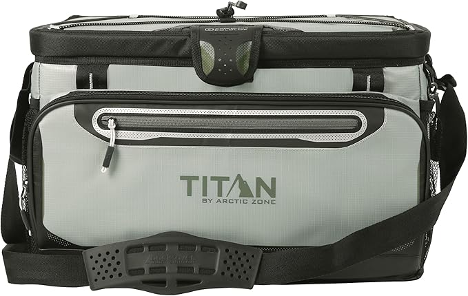 Arctic Zone Titan Deep Freeze Cooler - Zipperless Hardbody Cooler - Small & Large Capacity- Beach & Camping Cooler - Deep Freeze Insulation, HardBody Liner, and SmartShelf