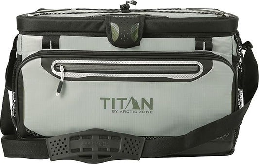 Arctic Zone Titan Deep Freeze Cooler - Zipperless Hardbody Cooler - Small & Large Capacity- Beach & Camping Cooler - Deep Freeze Insulation, HardBody Liner, and SmartShelf
