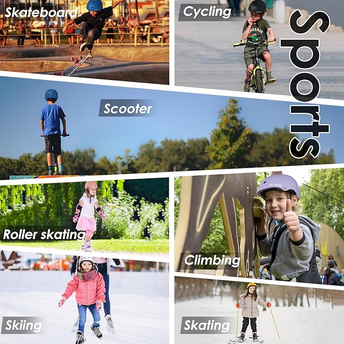 Glerc Warrior Kids Bike Helmet, Adjustable Toddler Helmet for Age 3-16 Years Boys Girls, Sport Helmet for Skateboard Scooter Skating Skiing Climbing & Lightweight, Multiple Colors