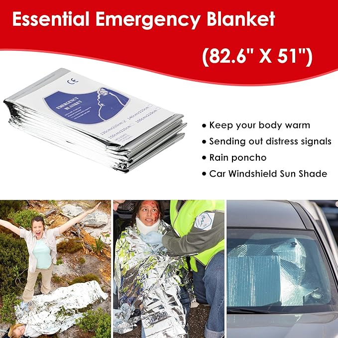 Mini First Aid Kit, Upgraded 140 Pieces First Aid Kit for Car, Essential Home Emergency Kit, Portable Compact Medical Kit for Kitchen, Office, Vehicle, Outdoor, Camping, Hiking