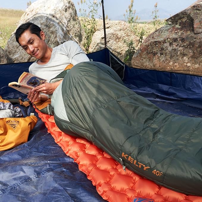 Kelty Cosmic Synthetic Fill 40 Degree Backpacking Sleeping Bag with Compression Straps, Compact and Lightweight, 2022