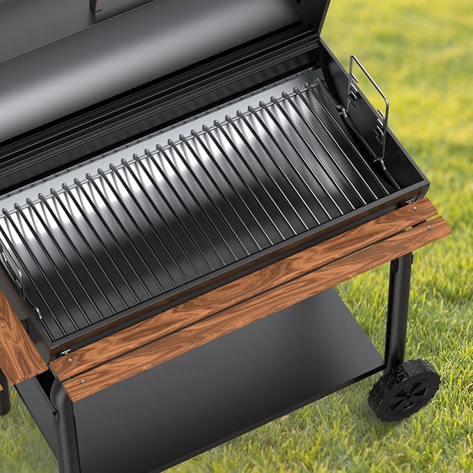 LS'BABQ Stainless Steel 27 Inch Charcoal Ash Pan Replacement for Chargriller Charcoal 1224, 1324, 2121, 2222, 2727, 2828, 2929, Charbroil 17302056 Grill